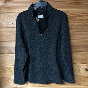 Calloway Men's Gray/Black Quarter-Zip Marbled Pullover Size XL